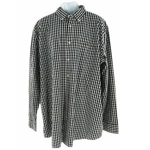 JCP Shirt Mens Size 2XL Big & Tall Slim Fit Long Sleeve Button Up Gingham Top